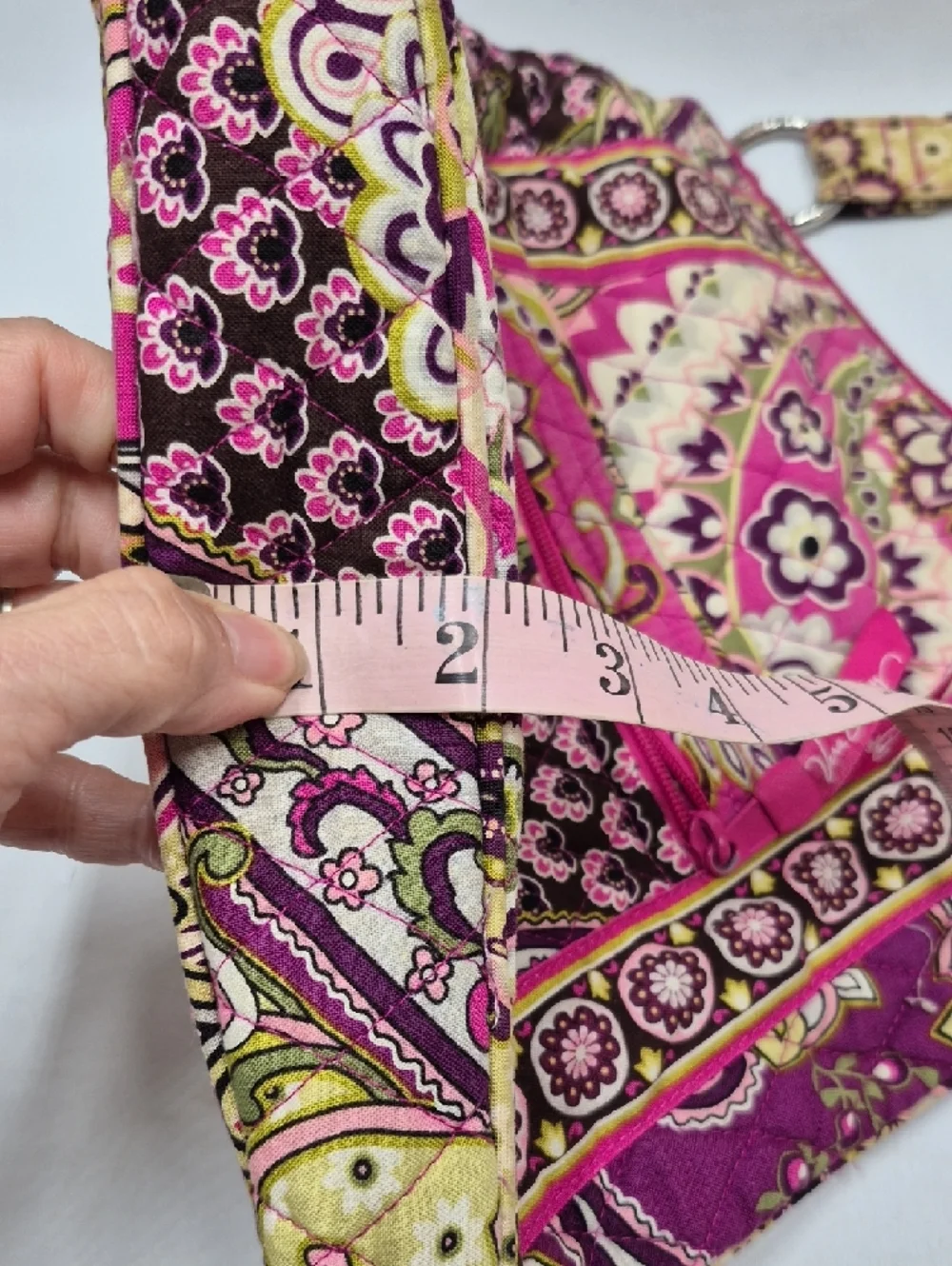 Vera Bradley Very Berry Paisley Pink Quilted Crossbody Bag Pink Purple - Picture 12 of 12